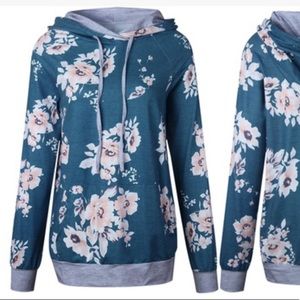 SOLD!!Light weight floral hoodie